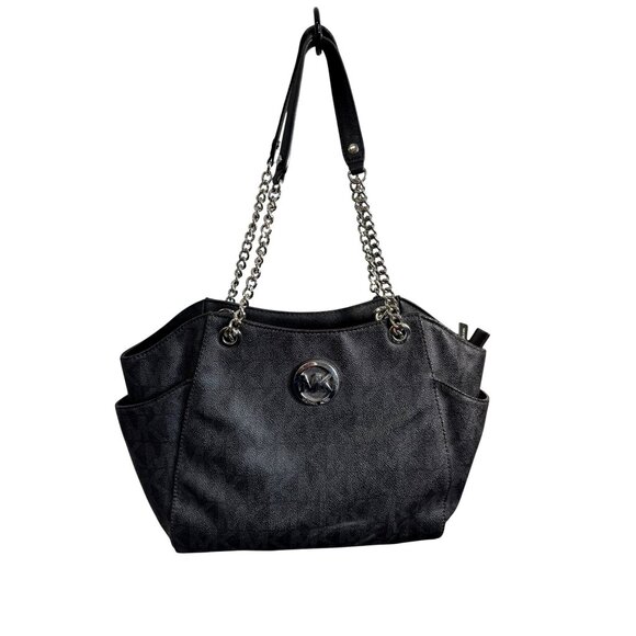 Michael Kors Black Leather Tote Bag - Picture 7 of 11